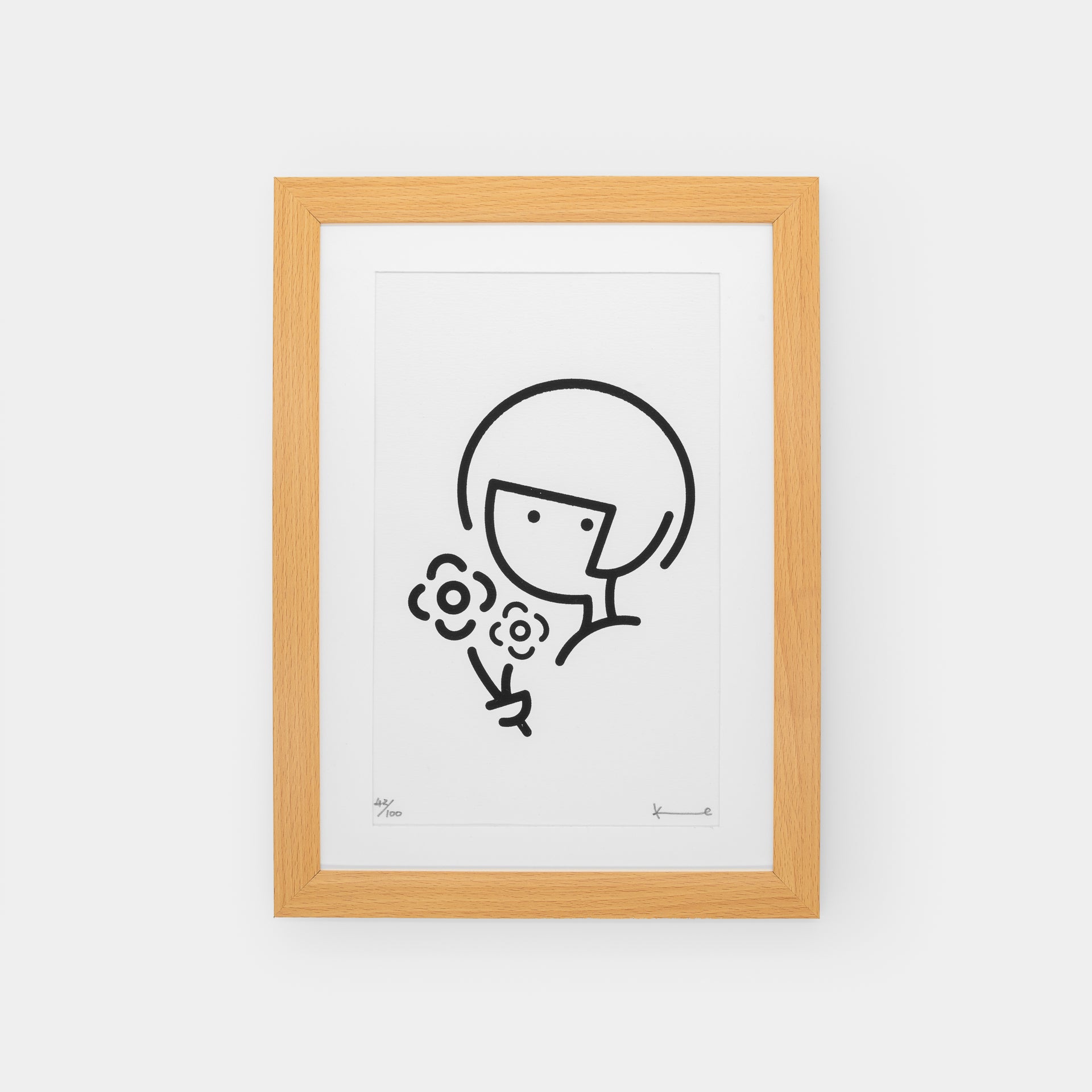 君野 ヱ ーkiminoeー | . ▷B,green S8 (45.5×45.5cm) + frame