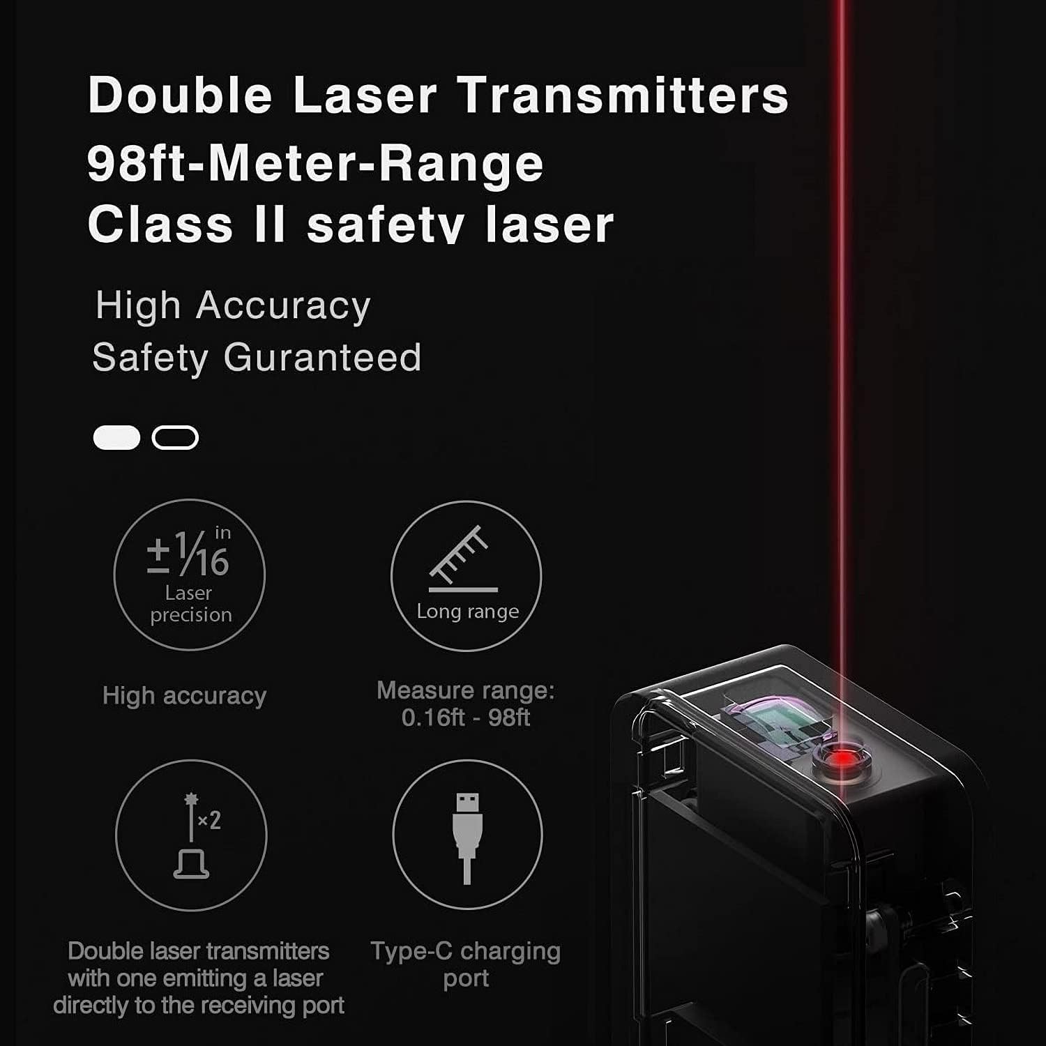 HOTO Laser Measurement Tool with Bluetooth